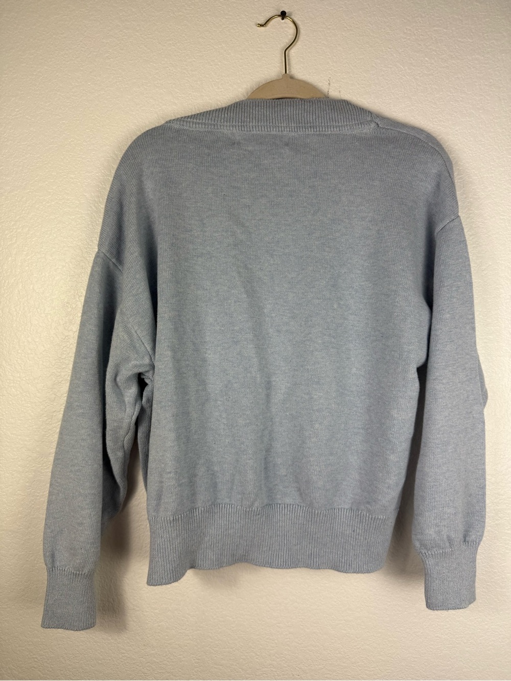 Free peoples Light Blue Tie-Front V-Neck Sweater and pants set size S - Picture 6 of 15